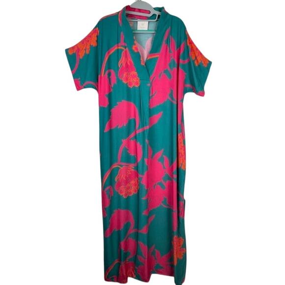 Winton and Waits women's v-neck kimono style maxi dress. - Picture 1 of 10